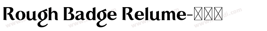 Rough Badge Relume字体转换
